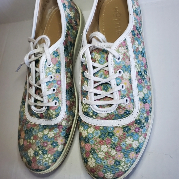 Hotter Comfort Concept Mabel Floral Low Sneaker Blue Tan Floral Shoe Size US 8.5 - Picture 3 of 10